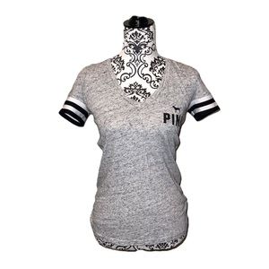 VS PINK Short Sleeve Gray Tee
